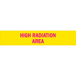 imagen de Brady Policarbonato Rectángulo Cartel de peligro de radiación Amarillo - 8 pulg. Ancho x 1.6875 pulg. Altura - 93629