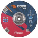 imagen de Weiler Tiger Disco de corte de centro deprimido 57049 - Tipo 27 (centro hundido) - 9 pulg. - Óxido de aluminio - 60 - T