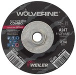 imagen de Weiler Wolverine Rueda de corte 56429 - Tipo 27 - rueda de centro hundido - 4-1/2 pulg - Óxido de aluminio - 24 - T