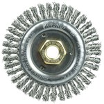 imagen de Weiler Roughneck Max 13238 Wheel Brush - 4.5 in Dia - Knotted - Stringer Bead Stainless Steel Bristle