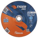 imagen de Weiler Tiger Disco esmerilador 58083 - 9 pulg. - Zirconia Alumina - 24 - T