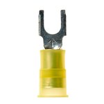 imagen de 3M Scotchlok MNG10-10FBX Yellow Locking Butted Nylon ETP Copper Butted Fork & Spade Terminal - 1.03 in Length - 0.32 in Wide - 0.32 in Fork Width - 0.145 in Max Insulation Outside Diameter - 0.135 in