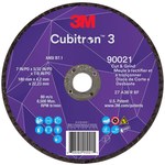 imagen de 3M Cubitron 3 Disco de corte y rectificado 90021 - Tipo 27 (centro hundido) - 7 pulg. - Óxido de aluminio cerámico de precisión - 36+