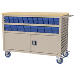 imagen de Akro-mils Carro de estante con persianas MA4824PLD1 - 800 lb capacidad - Masilla - Acero