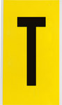 imagen de Brady 3470-T Etiqueta en forma de letra - T - Negro sobre amarillo - 5 pulg. x 9 pulg. - B-498