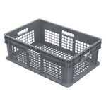 imagen de Akro-mils Contenedor de pared recta 37608 - Gris - Polímero de grado industrial - 23 3/4 pulg. x 15 3/4 pulg. x 8 1/4 pulg. - 37608 GRAY