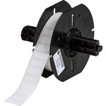 imagen de Brady Stainerbondz B33-195-481 Rollo de etiquetas troqueladas para impresoras - 0.9 pulg. x 0.375 pulg. - Poliéster - Blanco - B-481