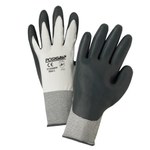imagen de West Chester PosiGrip 715SNFP Gray/White Large Nylon Work Gloves - Wing Thumb - Nitrile Foam Palm & Fingers Coating - 9.5 in Length - 715SNFP/L