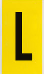 imagen de Brady 3470-L Etiqueta en forma de letra - L - Negro sobre amarillo - 5 pulg. x 9 pulg. - B-498