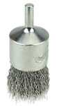 imagen de Weiler Acero inoxidable Cepillo de copa - Accesorio Vástago sin rosca - Diámetro 1 pulg. - Diámetro de la cerda 0.014 pulg. - Material de la copa: niquelado - 10380