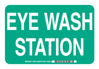 imagen de Brady B-120 Rectángulo Cartel de lavado de ojos Verde - 7 pulg. Ancho x 10 pulg. Altura - 73654