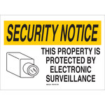 imagen de Brady B-120 Poliéster reforzado con fibra de vidrio Rectángulo Cartel de vigilancia Blanco - 14 pulg. Ancho x 10 pulg. Altura - 122748