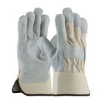 imagen de PIP 80-8800 Gray/White Large Split Cowhide Leather Work Gloves - Wing Thumb - 10.5 in Length - 80-8800/L