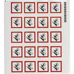 imagen de Brady 121194 Chemical Hazard Label - 1.5 in x 1.5 in - Polyester - White / Black / Red - B-7541 - 54719