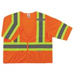 imagen de Ergodyne Glowear 8330Z Chaleco de alta visibilidad 22175 - tamaño Grande/XG - Poliéster - Naranja de alta visibilidad - ANSI clase 3