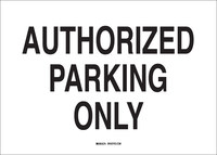 imagen de Brady B-555 Aluminio Rectángulo Cartel de información, restricción y permiso de estacionamiento Blanco - 14 pulg. Ancho x 10 pulg. Altura - 43423