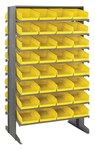 imagen de Quantum Storage 800 lb Gris Acero Doble cara Bastidor de piso con persiana - longitud total 24 pulg. - Ancho 36 pulg. - Altura 60 pulg. - 64 - 02343