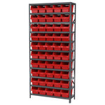 imagen de Akro-mils Shelfmax Sistema de estantería fijo AS1279090 - Acero - 11 estantes - 50 gavetas - AS1279090 RED