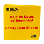imagen de Brady Carpeta de hojas de datos GHS y MSDS 121186 - Inglés/Español - Rojo sobre amarillo - 70693
