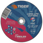imagen de Weiler Tiger Cut-Off Wheel 57071 - Type 1 (Straight) - 4 in - Aluminum Oxide - 36 - T