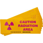 imagen de Brady B-302 Poliéster Rectángulo Cartel de radiación Amarillo - 10 pulg. Ancho x 3.5 pulg. Altura - 20109KLS
