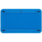 imagen de Brady 41926 Azul Rectángulo Plástico Etiqueta en blanco para válvula - Ancho 3 pulg. - Altura 1 1/2 pulg. - B-418