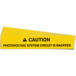 imagen de Brady 149863 Negro sobre amarillo Rectángulo Vinilo Etiqueta de sistema de paneles solares - Ancho 4 pulg. - Altura 1 pulg. - 61338