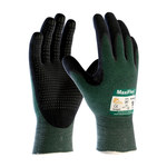 imagen de PIP MaxiFlex Cortar 34-8443 Verde/Negro Extrapequeño Protector de hilo Guantes resistentes a cortes - Longitud 8 pulg. - 616314-15627