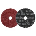 imagen de 3M Scotch-Brite Disco de acondicionamiento de superficies de cambio rápido 67234 - Cerámica con forma de precisión - 5 pulg. - Mediano - 150+