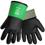 imagen de Global Glove Samurai Glove Aralene CR292 Negro/Verde Grande PVC/Nitrilo Guantes resistentes a productos químicos - Longitud 12 pulg. - CR292 LG