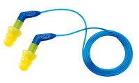 imagen de 3M E-A-R UltraFit 340-8002 Yellow Universal PVC Foam Reusable Corded Triple-Flange Ear Plugs - 27 dB NRR