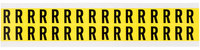 imagen de Brady 3420-R Etiqueta en forma de letra - R - Negro sobre amarillo - 9/16 pulg. x 3/4 pulg. - B-498