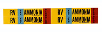 imagen de Brady 90437 Marcador de tubería autoadhesivo - 1 pulg. to 2 1/2 pulg. - Vinilo - Negro/Azul/Rojo/Blanco sobre amarillo - B-946