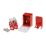 imagen de Brady Rojo Plástico Kit de bloqueo - Ancho 3.95 pulg. - Material de contenedor Plástico - 888434-58666