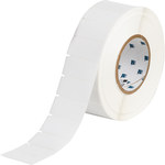 imagen de Brady THT-137-427-3-AW Rollo de etiquetas troqueladas para impresoras - 1 pulg. x 2 pulg. - Vinilo - Transparente/Blanco - B-427