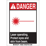 imagen de Brady B-302 Poliéster Cartel/Etiqueta de peligro de láser - Laminado - 49863
