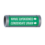 imagen de Brady 178479 Marcador de tubería con correa - Agua - Plástico - Blanco sobre verde - B-689