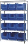 imagen de Akro-mils Akrobin Sistema de estantería fijo AWS184830282 - Acero - 5 estantes - 12 gavetas - AWS184830282 BLUE