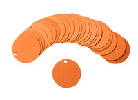 imagen de Brady 87604 Naranja Círculo Aluminio Etiqueta en blanco para válvula - Ancho 1 1/2''de diámetro - B-906