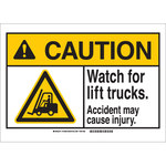 imagen de Brady B-555 Aluminio Rectángulo Letrero de tránsito de montacargas y camiones de almacén Blanco - 10 pulg. Ancho x 7 pulg. Altura - 144091