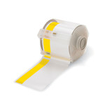 imagen de Brady 113163 Rollo de etiquetas para impresora - 4 pulg. x 100 pies - Vinilo - Blanco/amarillo - B-595