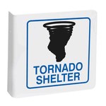 imagen de Brady Serigrafiado Cuadrado Cartel de refugio para tornado Blanco - 8 pulg. Ancho x 8 pulg. Altura - L0TS024A