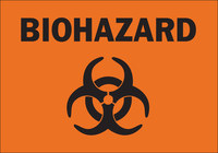 imagen de Brady B-485 Poliéster Rectángulo Letrero de peligro biológico Naranja - 3.5 pulg. Ancho x 5 pulg. Altura - Laminado - 18766LS