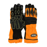 imagen de PIP AutoX 911-AX9 Black/Orange Small Kevlar/Polyurethane Work Gloves - Synthetic Fingertips Coating - 10.2 in Length - 911-AX9/S