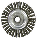 imagen de Weiler 36018 Wheel Brush - 4 in Dia - Knotted - Stringer Bead Carbon Steel Bristle