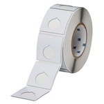 imagen de Brady THTEP170-593-.25 Rollo de etiquetas troqueladas para impresoras - 2.4 pulg. x 2.4 pulg. - Poliéster - Blanco - B-593