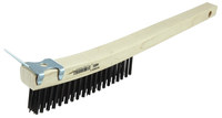 imagen de Weiler Steel Hand Wire Brush - 2.8 in Width x 14.1 in Length - 0.012 in Bristle Diameter - Includes: Scraper - 44055