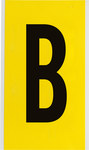 imagen de Brady B3470- Etiqueta en forma de letra - B - Negro sobre amarillo - 5 pulg. x 9 pulg. - B-498