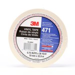 imagen de 3M 471 Blanco Cinta de marcado - 3/4 pulg. Anchura x 36 yd Longitud - 5.2 mil Espesor - Un solo lado Adhesiva - 68864