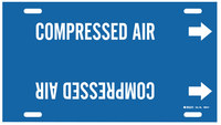 imagen de Brady 4034-F Marcador de tubería con correa - 6 pulg. to 7 7/8 pulg. - Aire y ducto - Plástico - Blanco sobre azul - B-915